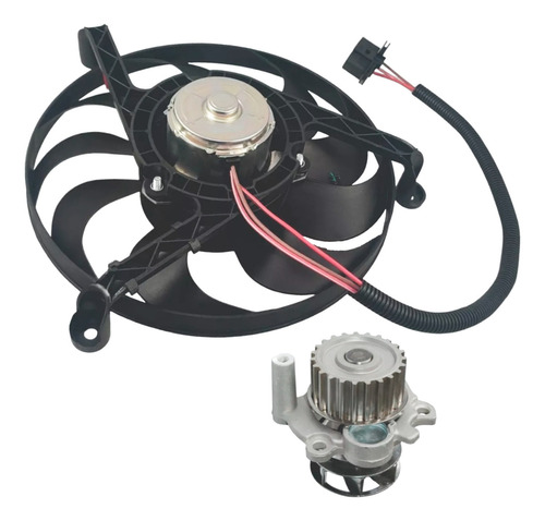 Motoventilador Auxiliar C/base Y Bomba Vw Jetta A4 1.8 99-07