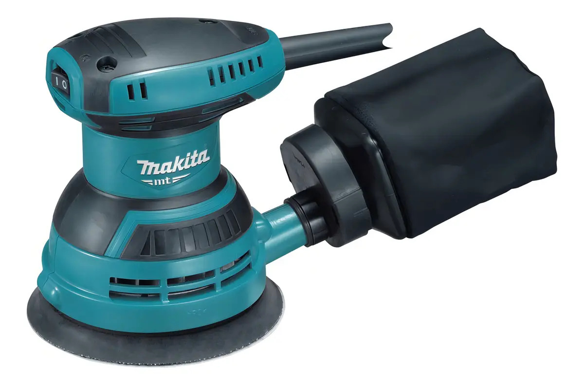 Lixadeira roto-orbital 5pol 240w - M9204b Makita color azul-turquesa