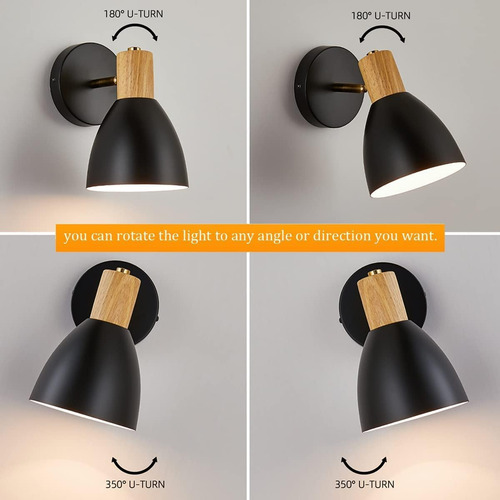 Vechoicy Apliques De Pared, Lámpara De Pared Ajustable Para