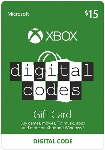Código Xbox Usa 15 Usd Digital Codes