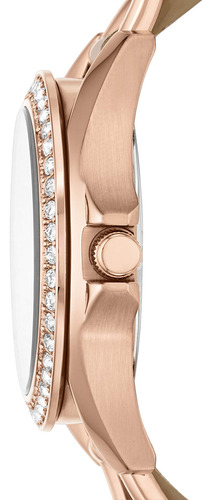 Relógio Fossil Riley Es3466 Feminino Em Couro De Aço Inoxidá