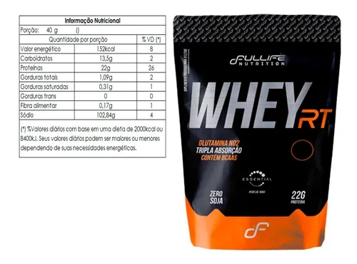Kit Whey Protein Concentrado Rt 900g Fullife Nutrition | Parcelamento sem juros