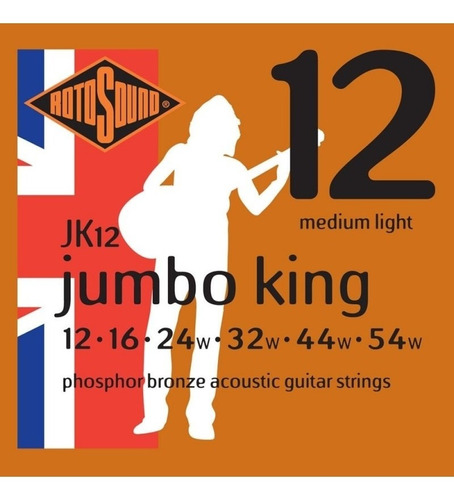 Cuerdas Bronce Rotosound Jumbo King Jk12 012-054