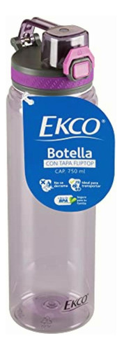Botella Para Agua De 750 Ml Ekco, Con Tapa Fliptop