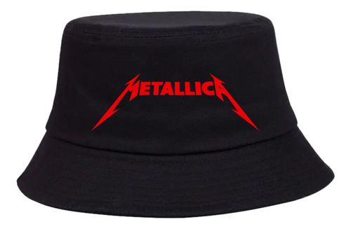 Gorro Pesquero Metallica Negro Sombrero Bucket Hat