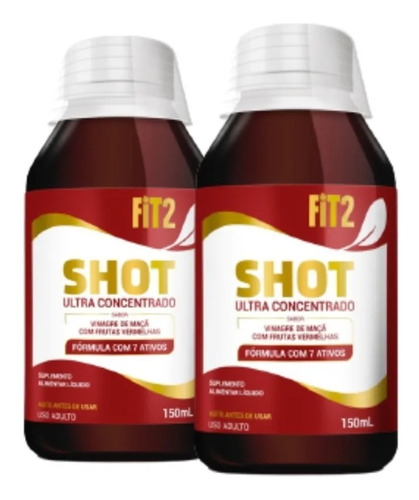 Shot Fit2 Suplemento Alimentar Natural 150ml 2 Unidades