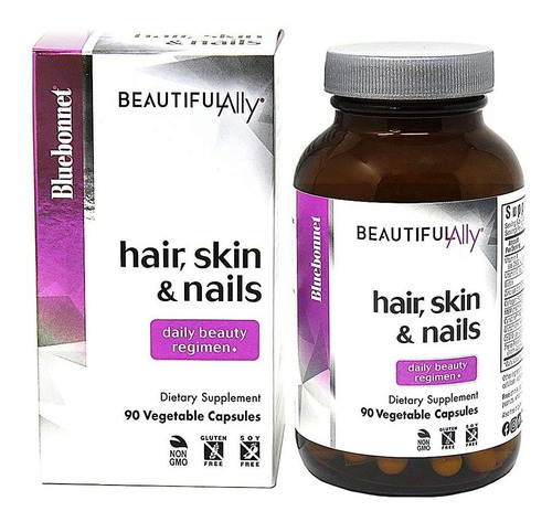 Hair, Skin & Nails + Hydrolyzed Collagen, Bluebonnet 90 Caps