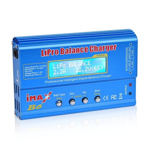 Tecneu Cargador De Baterías Lipo Imax B6 Con Adaptador Multicarga LiFe NiCd y NiMH