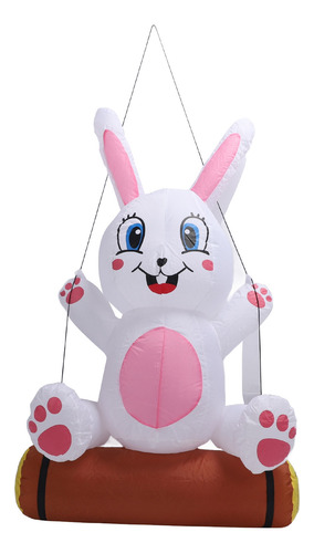Decoración Inflable Con Diseño De Conejo De Pascua, Led, 3,9