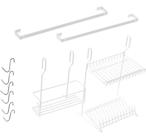 Cozinha Suspensa 10 Pçs Kit02 Unic Branco S Definicao