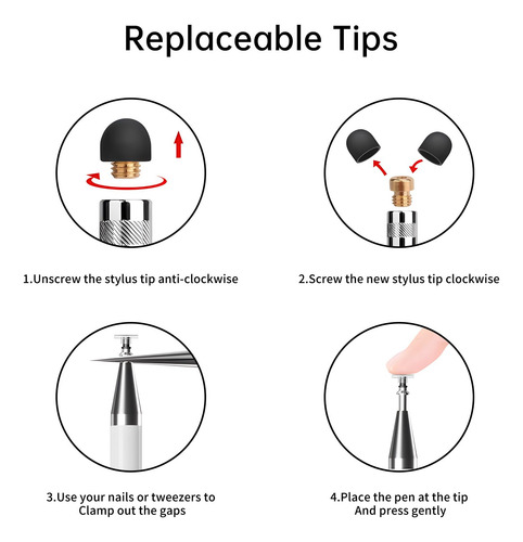 Lápiz Capacitivo 2 En 1 Stylus Bopomofo Para Pantalla Táctil