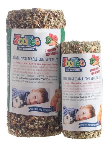 Imagen 4 de 6 de Tubo Masticable De Alfalfa Para Cobayos Grande Zootec Roedor