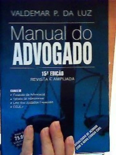 Livro Manual Do Advogado Valdemar P Da Luz