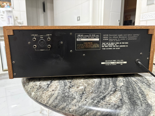 Tape Deck Cassete Akai - Cs 707 D (falta Revisar) (Usado)