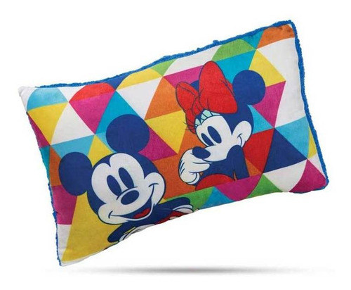 Almohada Mickey Azul Poliester Estandar Microfibra Concord Diseño de la tela Mickey Mouse