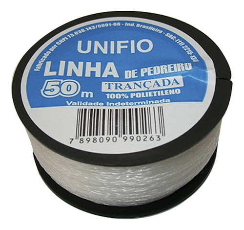 Linha Para Pedreiro 1 Fio Unifio 50m - Kit C/12 Peca