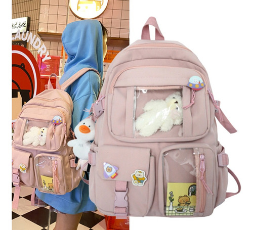 Kawaii Cute Student School Femi Mochila Bolsa Portátil