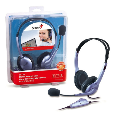 Audifonos Headset Genius Hs-04s Con Microfono / Tecnocenter