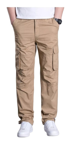 Pantalon Cargo Multibolsillo Para Hombre  