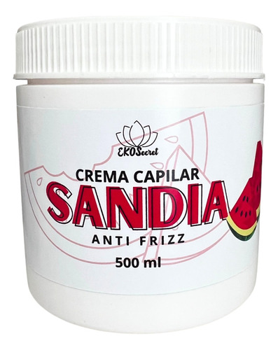 Crema Capilar Anti Frizz - Aroma Sandía 500 Ml