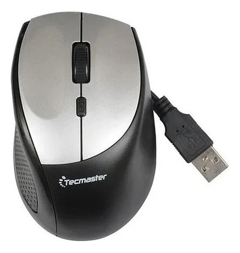 Mouse Tecmaster Usb 1600 Dpi Ajustable Tm-m0360 Silver Color Plateado