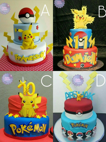 Tortas De Cumpleaños Infantil Pokemon 45 Porciones Consulta