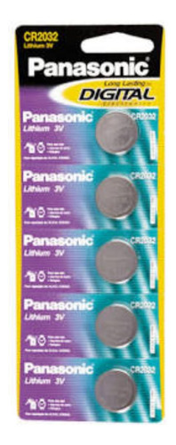 Bateria Lithium 3v Cr2032 Panasonic Com 5 Unidades
