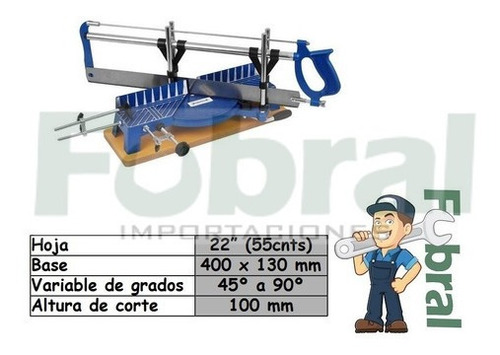 Sierra Ingletadora Manual De 22 Pulgadas Largo(55cms) Fubral