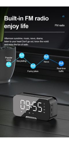 Reloj Despertador Digital Bocina Bluetooth/reloj De Mesa