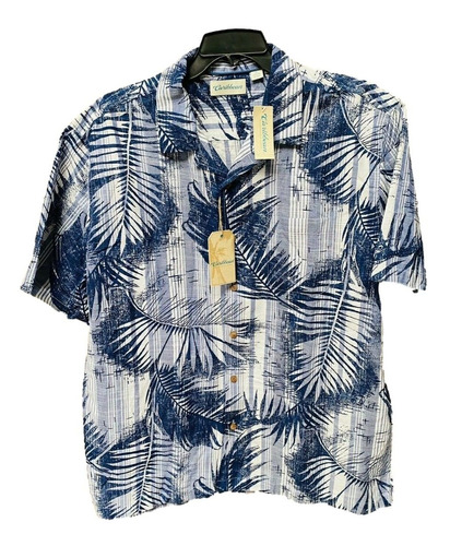 Caribbean - Camisa Hawaiana Estampado D / Palmas Azul Hombre