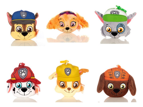 Set Llavero De Peluche Paw Patrol Original Nuevo