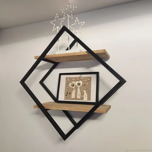 Repisa De Pared En Hierro Y Madera Blanco
