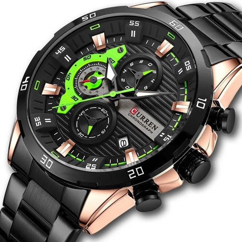 Reloj Hombre Curren 8402 Original Steel Luxury Ctra Water