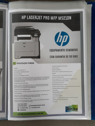 Impressora Laser Multifuncional Hp M521dn - Usada
