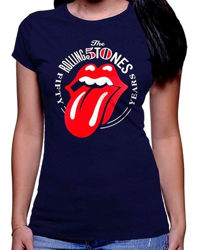 Camiseta Premium Dtg Rock Estampada Rolling Stones