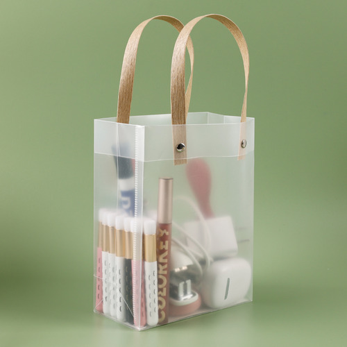 10 Bolsas De Regalo Fiestas Con Asa Transparente De 20 X 15