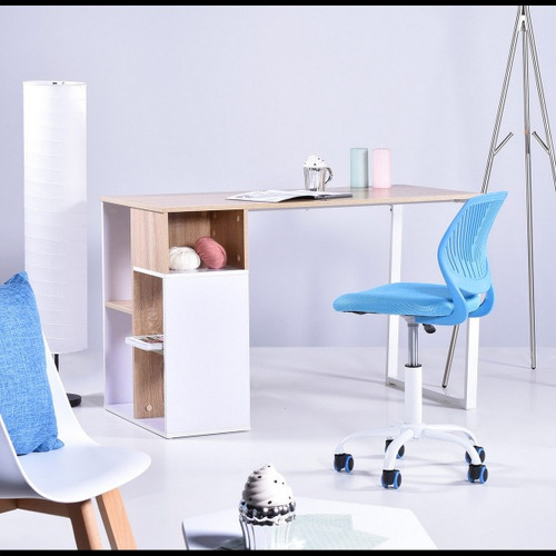 Silla De Oficina Altura Ajustable Carnation Azul Moderna