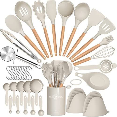 Juego Utensilios Cocina 36pcs Silicone Con Soporte