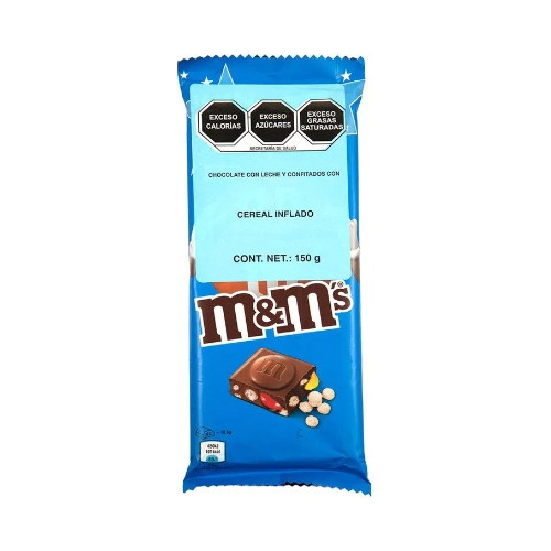 M&m's, Chocolate Con Leche Confitado Y Cereal Inflado 150 Gr