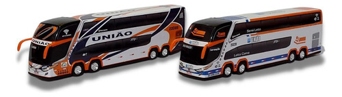 Kit 2 Ônibus Da Viação União Leito + Pintura Antiga 30cm