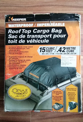 Bolsa De Carga Impermeable. Techo De Vehiculo. Keeper. 07203