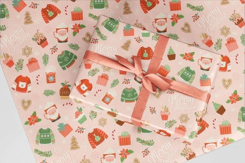 Papel Afiche De Regalo 70 X 100 Cm Muresco Navidad X 1 U