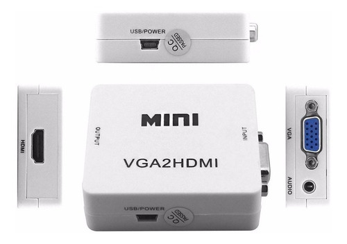 Conversor Adaptador Vga Hdmi Full Hd Vga2hdmi Audio Video