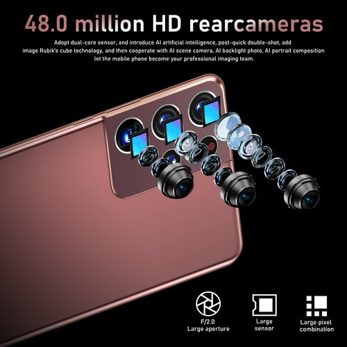 Imagen 9 de 10 de S21 Teléfono Inteligente De Pantalla Grande De 6.1 Pulgadas