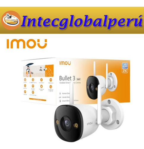 Cámara Wifi Imou Bullet 3 3mp S3e-3m0we 2k Ip67 - Blanco