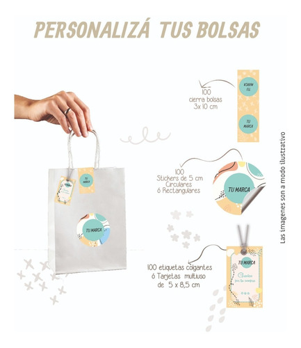  Etiquetas Hang Tags-cierra Bolsa - Stickers. Personalizados