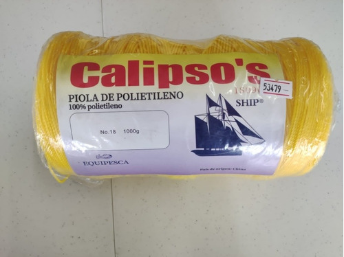 Piola Para Pesca Polietileno Amarilla #18 Calipso 1 Kilo