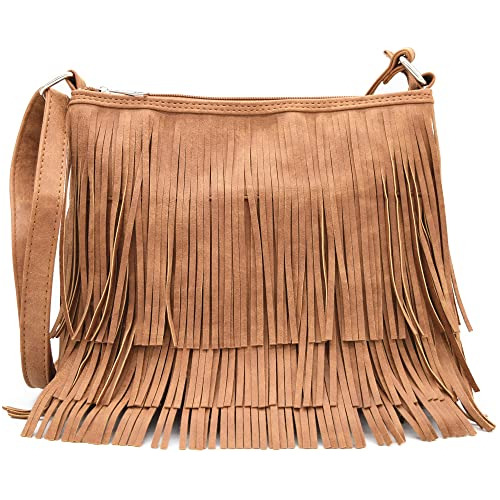 Western Cowgirl Estilo De Moda Cuero Fringe Crossbody Bolsos