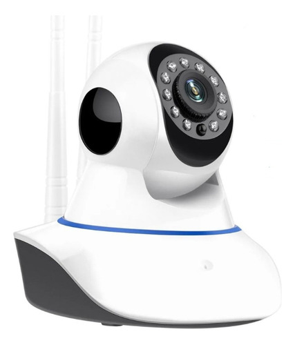 Camera Wifi Ip Visão Noturna Hd 720p Sistema Crianças E Pets Cor Branco