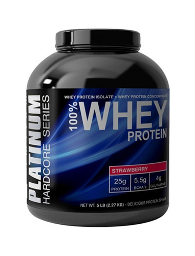 Platinum 100% Whey Protein Sabor Frutilla - 5lb (2,27k)